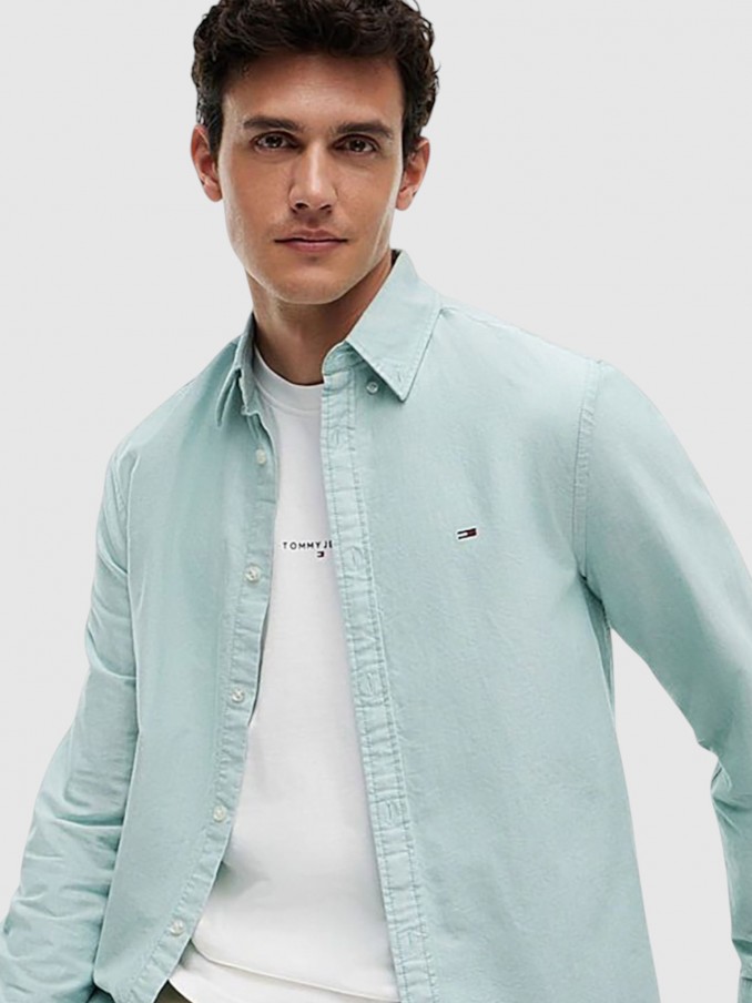 Shirt Man Light Green Tommy Jeans