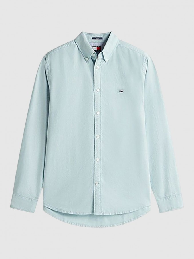 Shirt Man Light Green Tommy Jeans