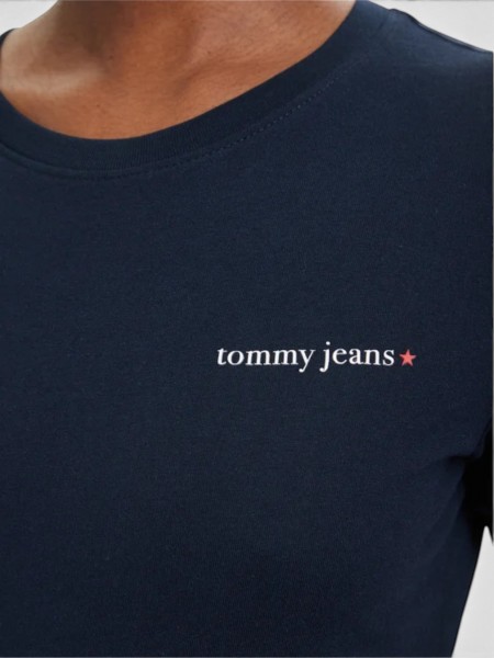 T-Shirt Tommy Jeans Mulher Tjw Slim Ess Logo 1 Ss Tee Ext
