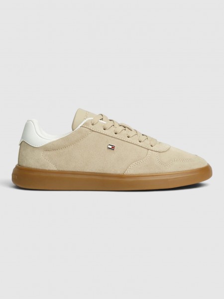 Sapatilha Tommy Hilfiger Mulher Th Icon Court Light Suede