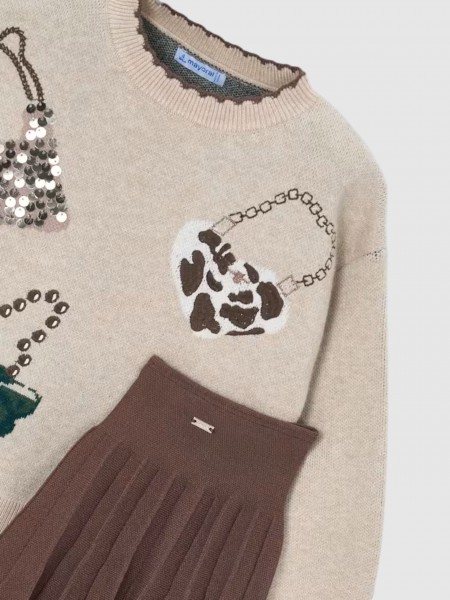 Set Girl Beige Mayoral