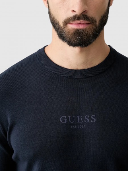 Sweatshirt Hombre Azul Marino Guess