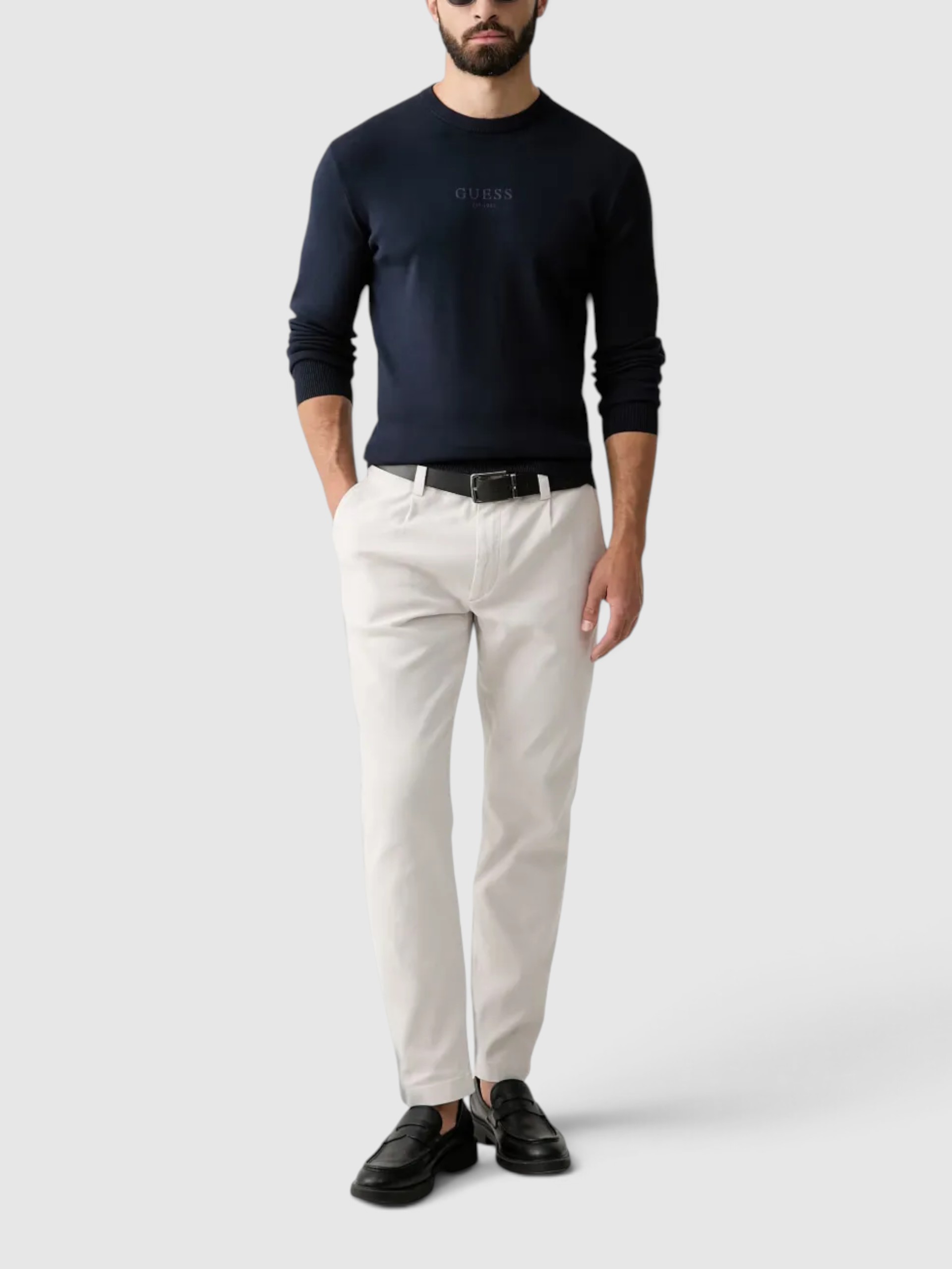 Sweatshirt Man Navy Blue Guess