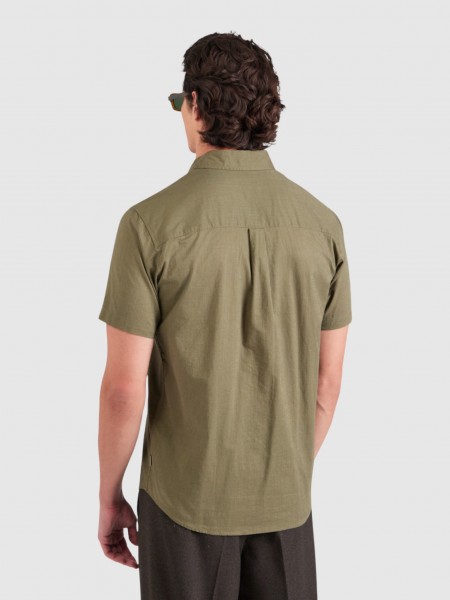 Camisa Jack & Jones Homem Jjhenry Slub Shirt Shirt Ss