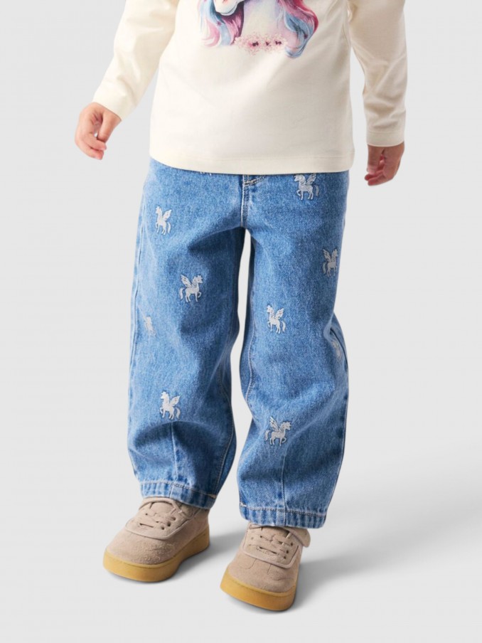 Jeans Name It Menina Nmfbella Barrel Glitter Jeans 4577-Im L