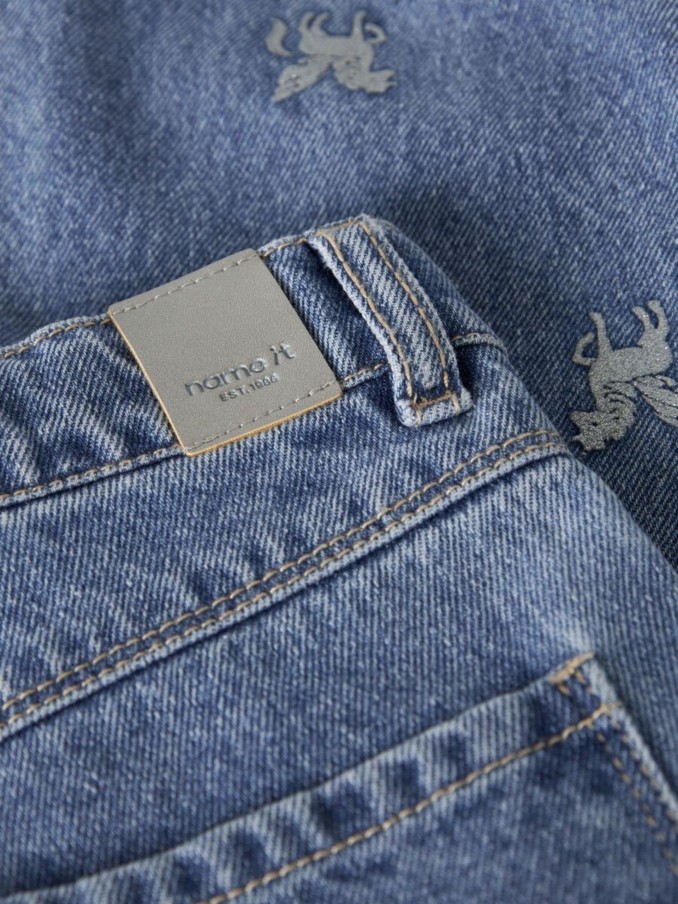 Jeans Name It Menina Nmfbella Barrel Glitter Jeans 4577-Im L
