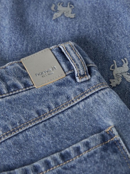 Jeans Name It Menina Nmfbella Barrel Glitter Jeans 4577-Im L