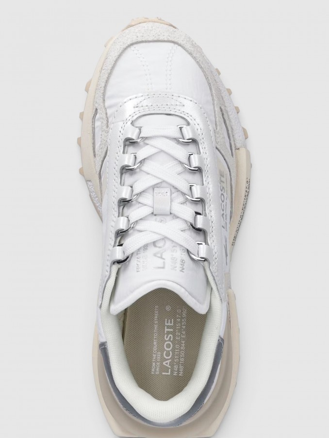 Sapatilha Lacoste Mulher Womens Elite Active Silver & Cream Pack Sneakers