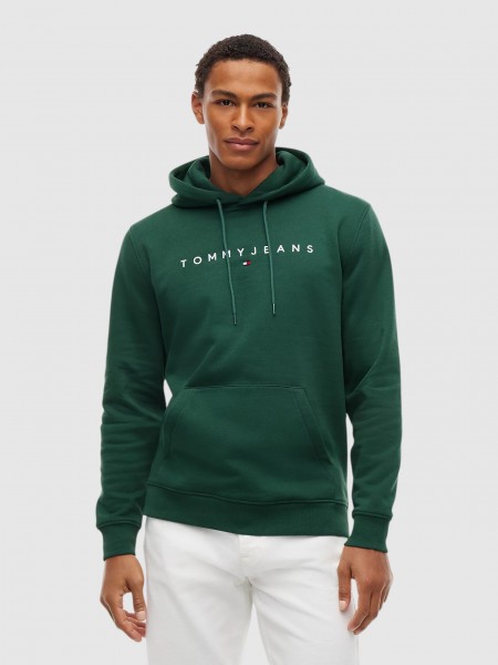 Sweatshirt Tommy Jeans Homem Tjm Reg Linear Logo Hoodie Ext