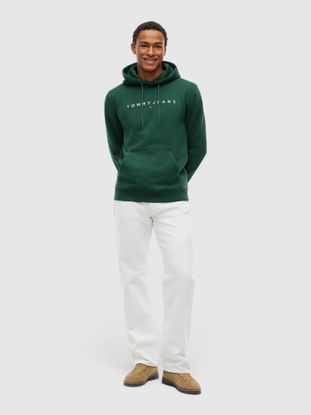 Sweatshirt Tommy Jeans Homem Tjm Reg Linear Logo Hoodie Ext