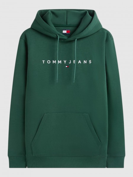 Sweatshirt Tommy Jeans Homem Tjm Reg Linear Logo Hoodie Ext