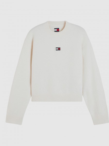 Camisola Tommy Jeans Mulher Tjw Fluffy Badge Sweater Ext