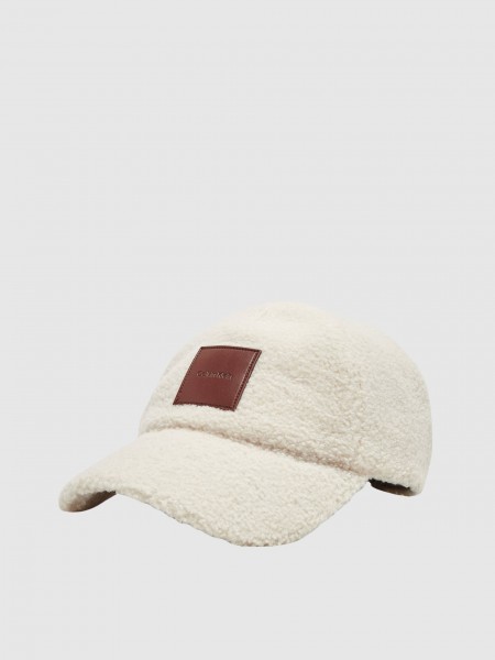 Bon� Calvin Klein Mulher All-Over Sherpa W/ Patch Cap