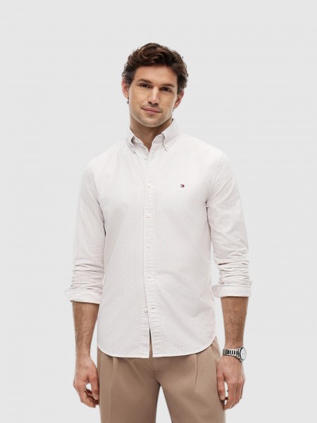 Camisa Tommy Hilfiger Homem Heritage Oxford Stripe Rf Shirt