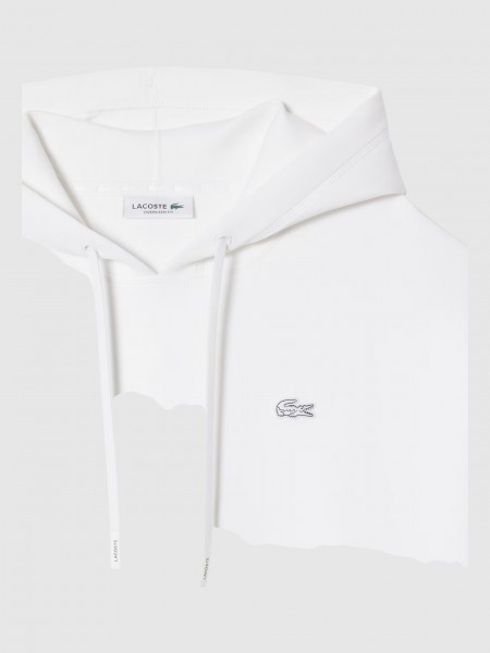 Sweatshirt Mujer Blanco Lacoste Sweatshirt Mujer Blanco Lacoste