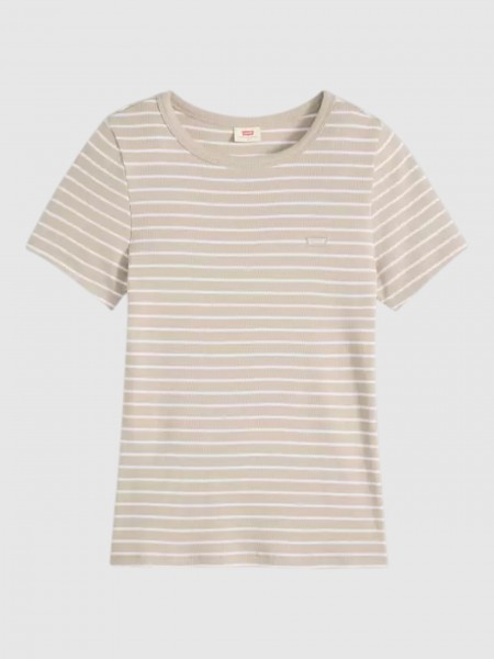 T-Shirt Levis  Mulher Hayes Tee Neutrals