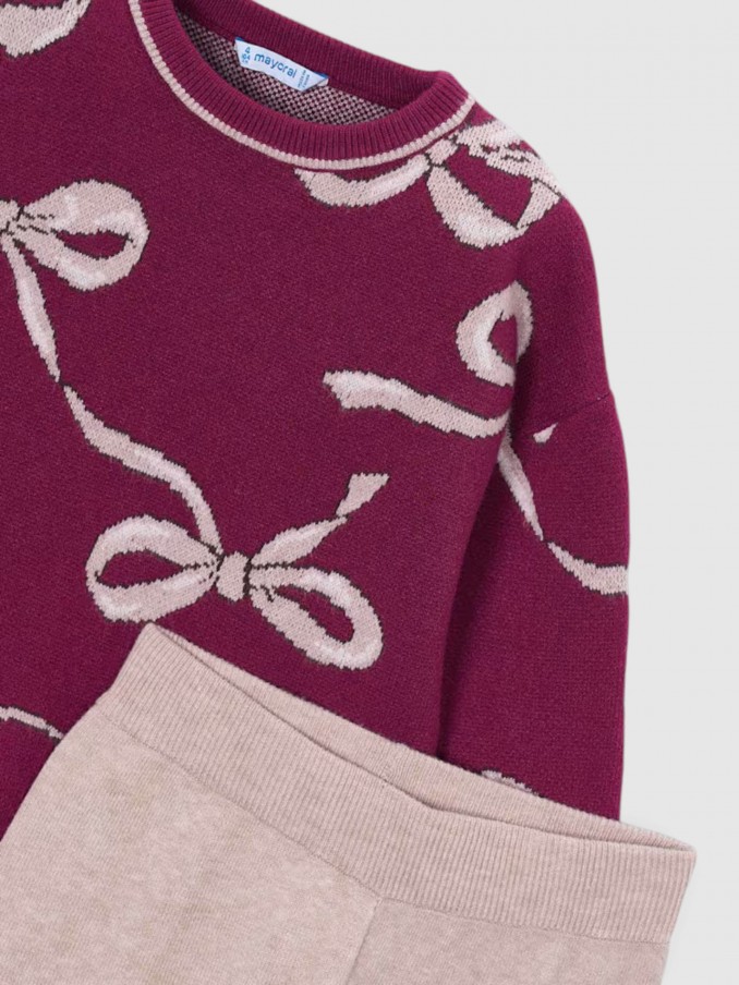 2 Peças Mayoral Menina Conj. Calça Tricot