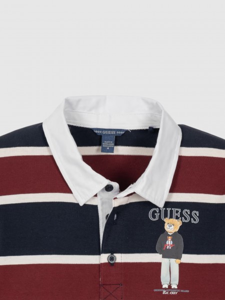 Polo Guess Menino Heavy Jersey Ls Polo Polo Guess Menino Heavy Jersey Ls Polo