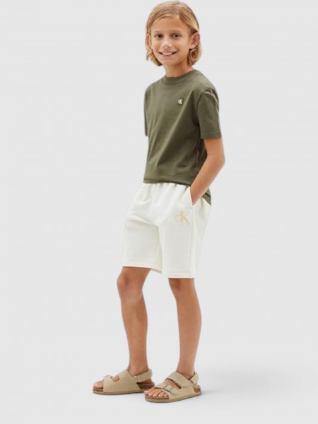 T-Shirt Calvin Klein Menino Mini Badge Reg T-Shirt