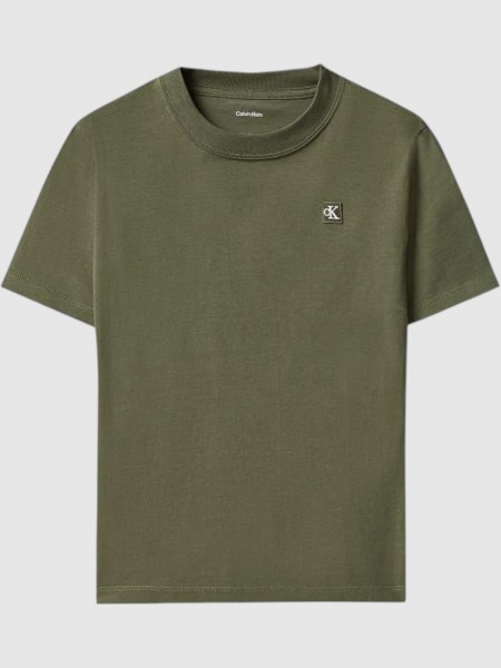 T-Shirt Calvin Klein Menino Mini Badge Reg T-Shirt