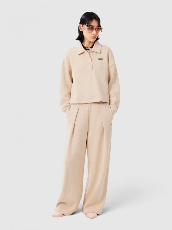 Pants Woman Beige Lacoste