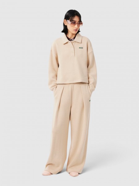 Pants Woman Beige Lacoste