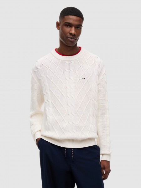 Pullover Man Cream Tommy Jeans
