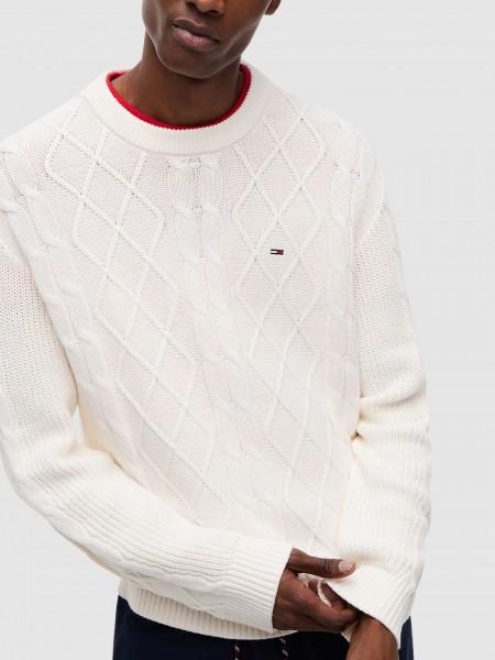 Pullover Man Cream Tommy Jeans
