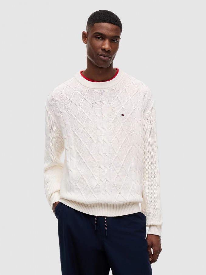Pullover Man Cream Tommy Jeans