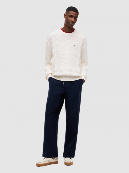 Pullover Man Cream Tommy Jeans