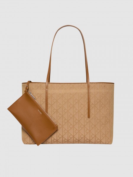 Mala Calvin Klein Mulher Emblem Aop Jacquard Tote W/pouch Mala Calvin Klein Mulher Emblem Aop Jacquard Tote W/pouch