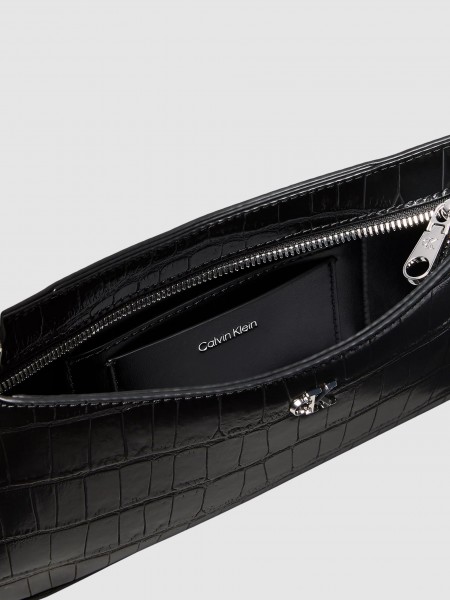 Mala Calvin Klein Mulher Ck Croc Small Shoulder Bag Mala Calvin Klein Mulher Ck Croc Small Shoulder Bag