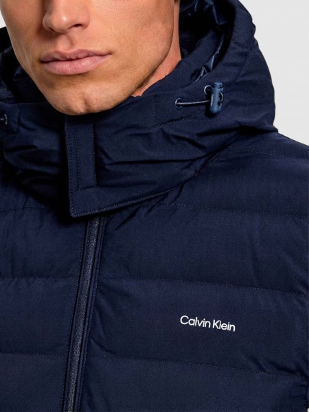 Kispo Calvin Klein Homem Ls Ltwt Nylon Hooded Puffer Jkt