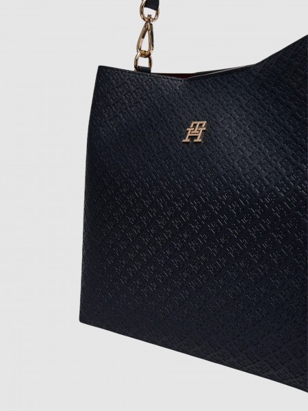 Mala Tommy Hilfiger Mulher Th Icon Shoulder Bag Mono Mala Tommy Hilfiger Mulher Th Icon Shoulder Bag Mono