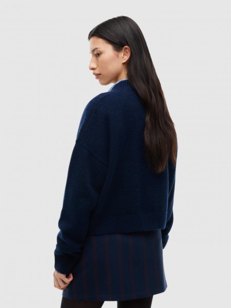 Casaco Tommy Jeans Mulher Tjw Fluffy Badge Cardigan Ext