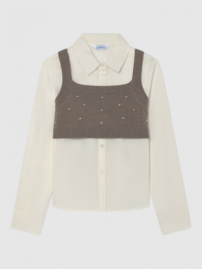 Conjunto Niña Crema Mayoral