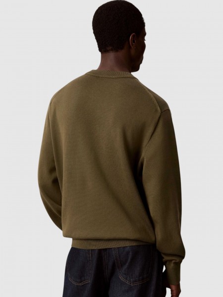 Pullover Man Green Calvin Klein Pullover Man Green Calvin Klein
