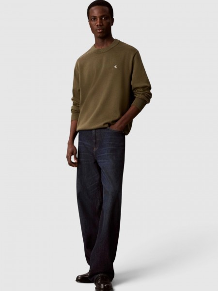Camisola Calvin Klein  Homem Ls Eu Clsc Cttn Crwnk Swtr 12Gg