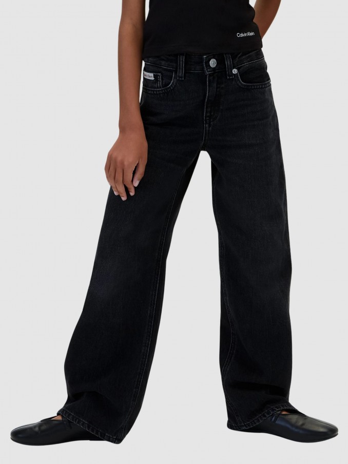 Jeans Niña Negro Calvin Klein