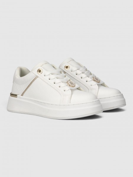Sapatilha Tommy Hilfiger Menina Low Cut Lace-Up Sneaker White