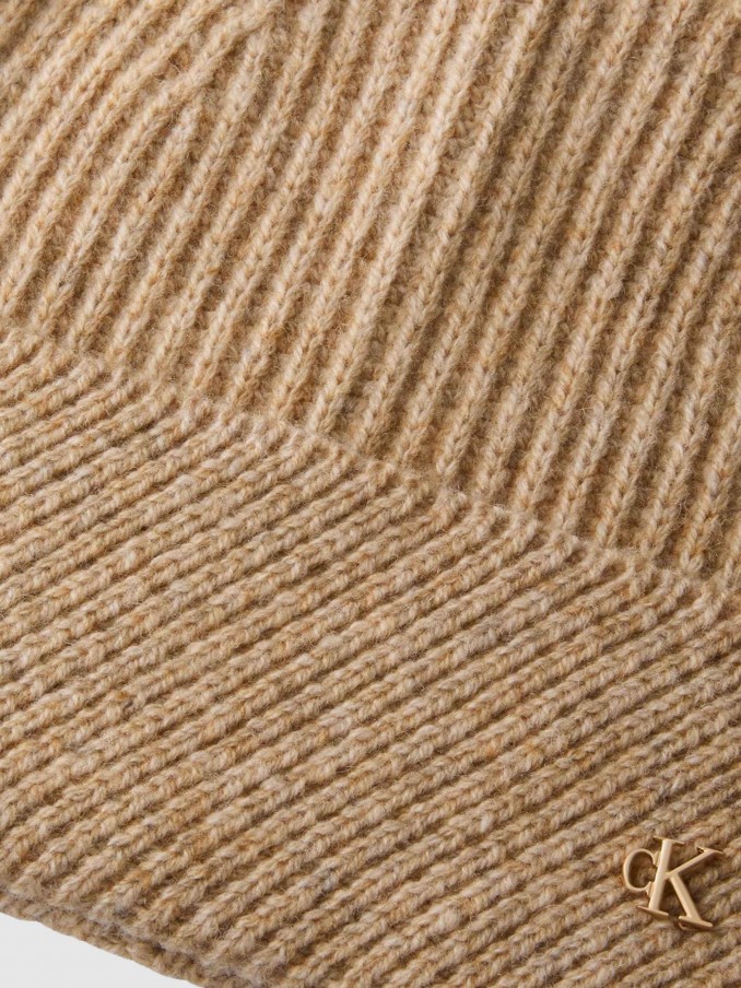 Beanie Woman Beige Calvin Klein