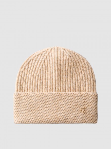 Beanie Woman Beige Calvin Klein