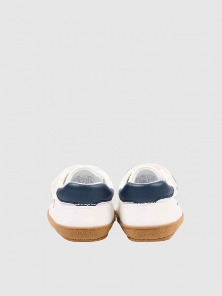 Sapatilha Tommy Hilfiger Menino Low Cut Velcro Sneaker Beige/off Wh