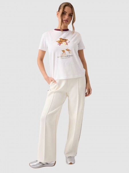 T-Shirt Guess Mulher Tennis Lady Bear Ss T-Shirt T-Shirt Guess Mulher Tennis Lady Bear Ss T-Shirt