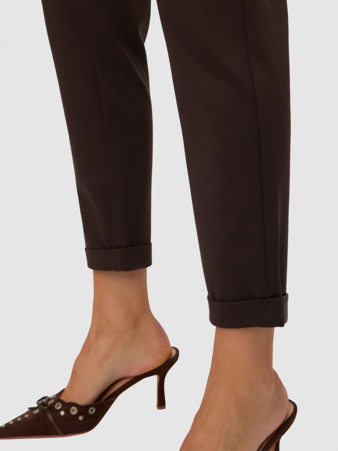 Pantalones Mujer Castaño Oscuro Vero Moda
