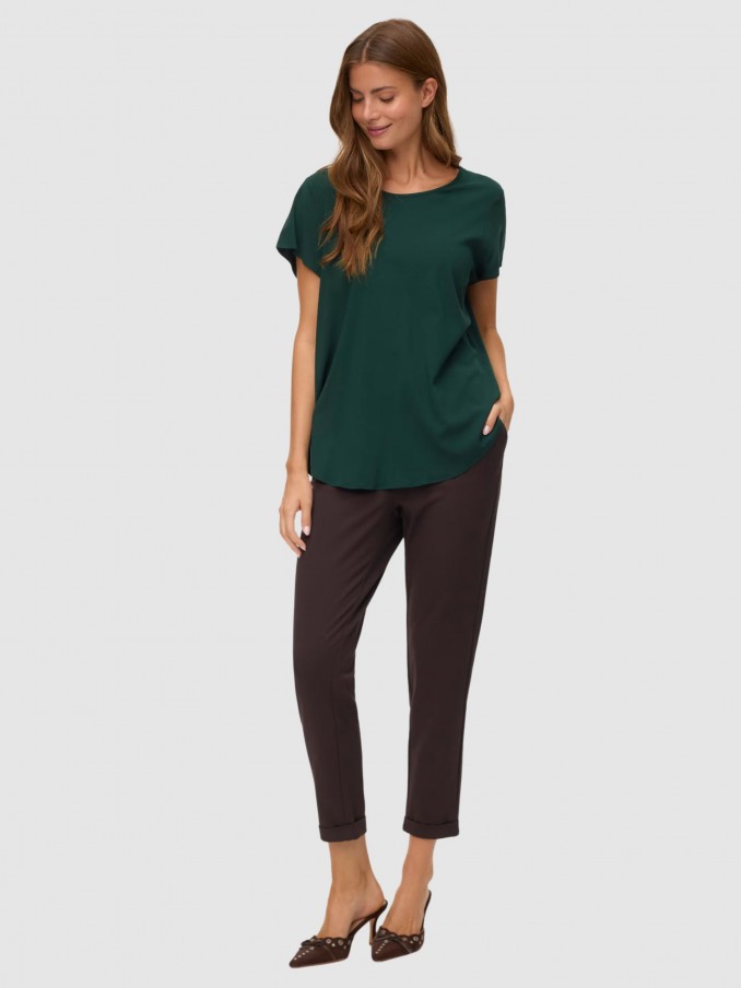 Pantalones Mujer Castaño Oscuro Vero Moda