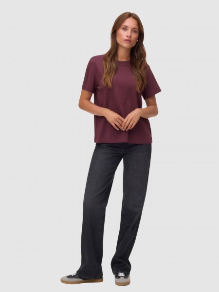 T-Shirt Vero Moda Mulher Awnaima Ss O-Neck T-Shirt Noos