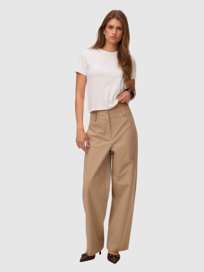 Pantalones Mujer Beige Vero Moda