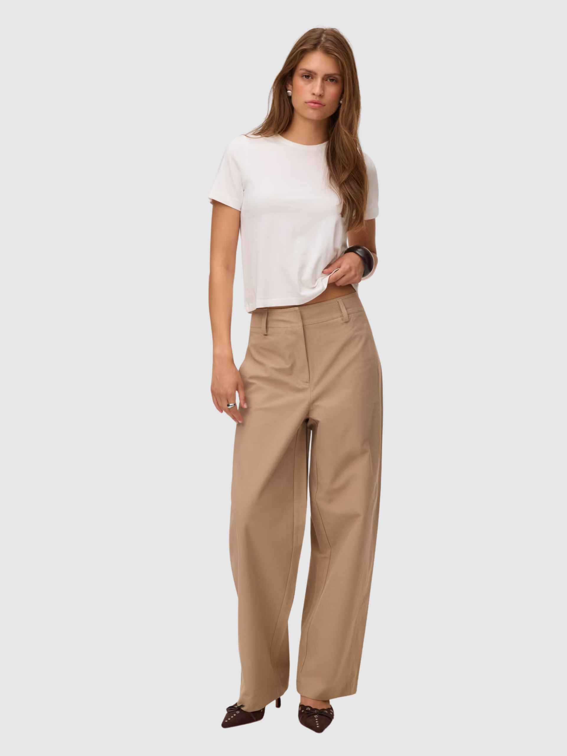 Pantalones Mujer Beige Vero Moda
