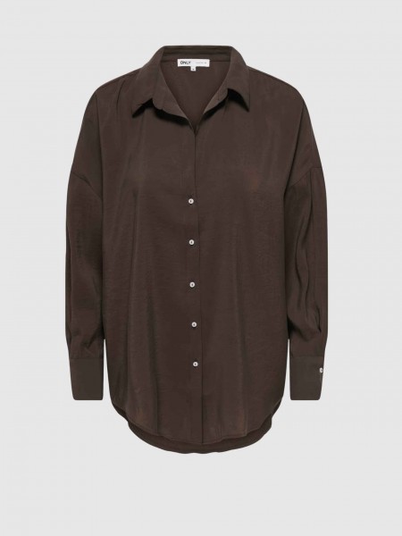 Shirt Woman Dark Brown Only Shirt Woman Dark Brown Only